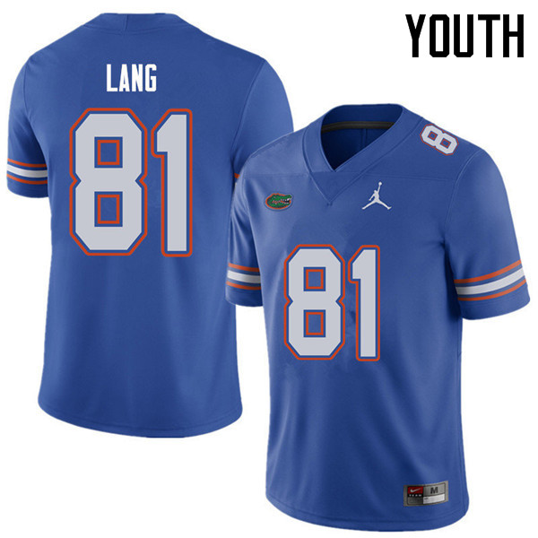 Jordan Brand Youth #81 Dante Lang Florida Gators College Football Jerseys Sale-Royal - Click Image to Close